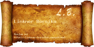 Linkner Borsika névjegykártya